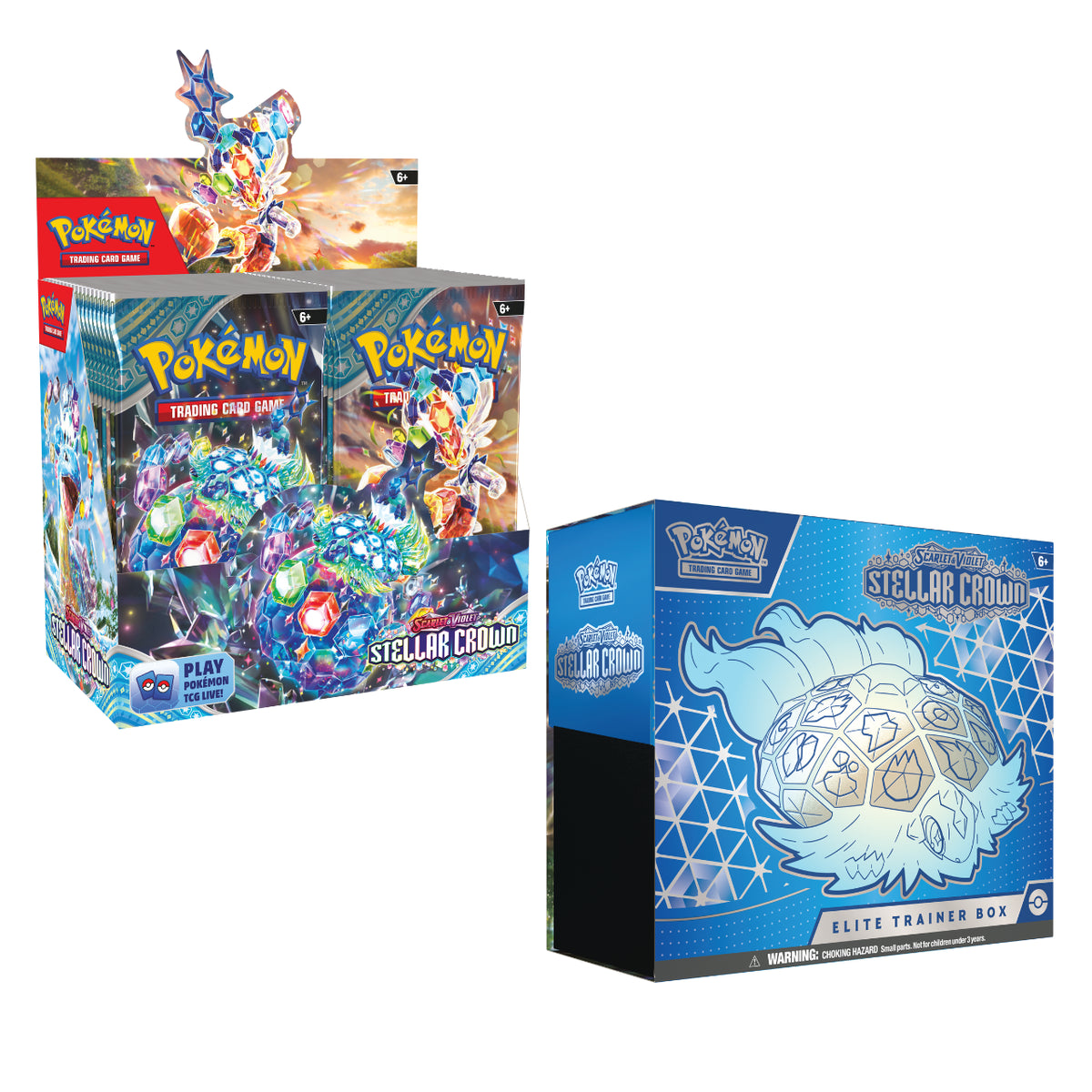 Pokemon Stellar Crown Booster Box and Elite Trainer Box Combo