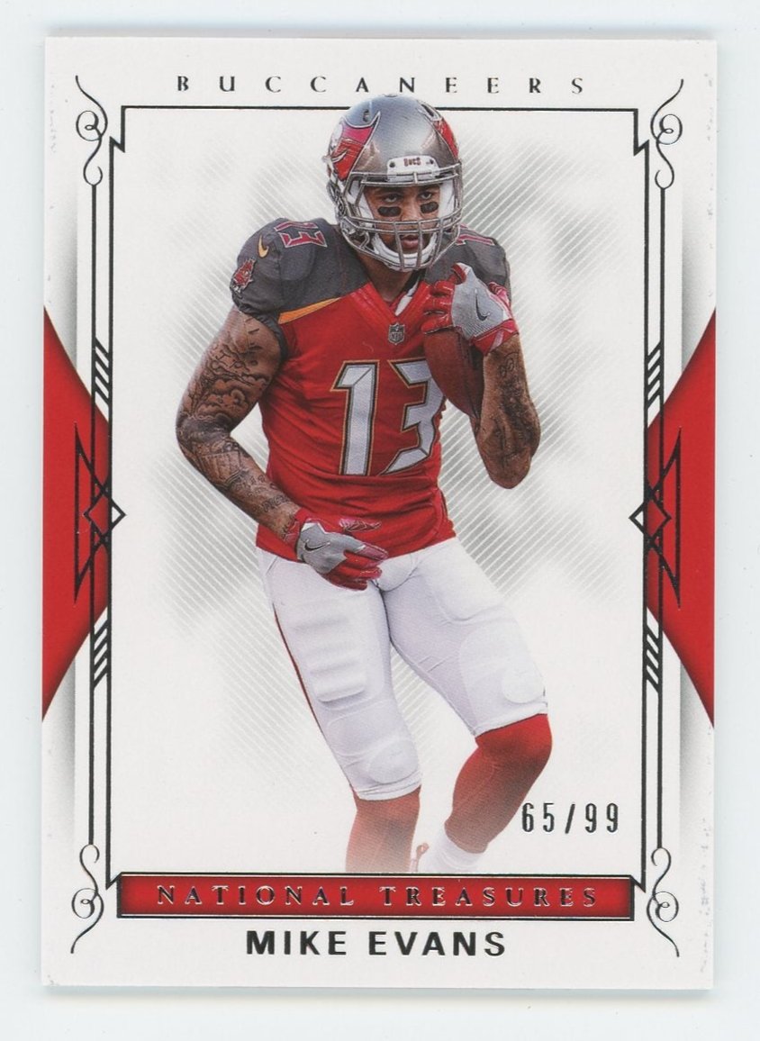 2017 MIKE EVANS PANINI NATIONAL TREASURES FOOTBALL #65/99 - BUCCANEERS