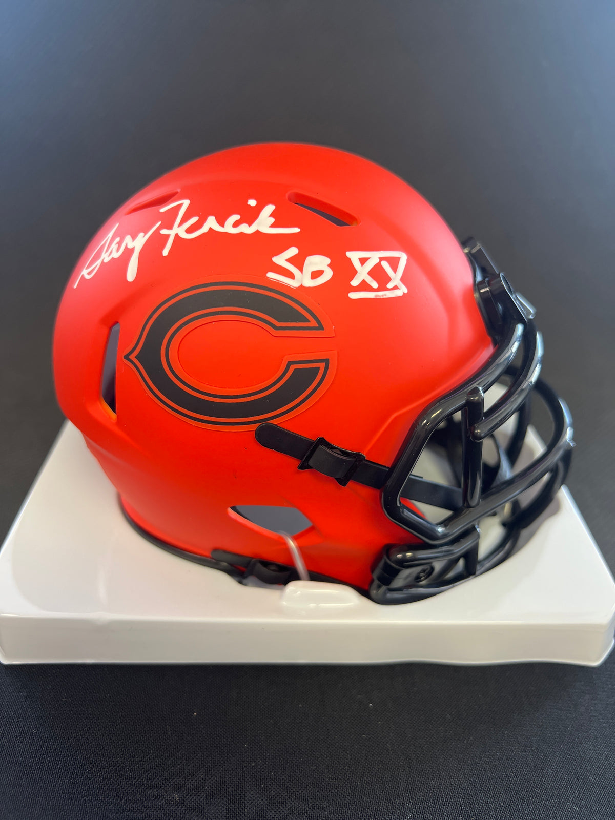 Gary Fencik &quot;SB XX&quot; Signed Riddell Rave Mini Helmet - JSA Certified