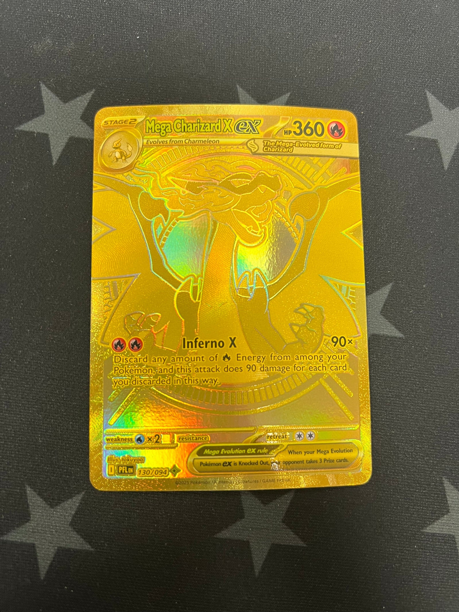 Mega Charizard X ex Pokemon Card (Phantasmal Flames 130/094) Mega Hyper Rare