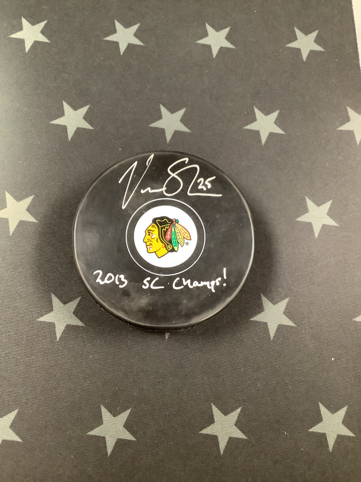 Viktor Stalberg Autographed Hockey Puck W/ Inscription JSA COA