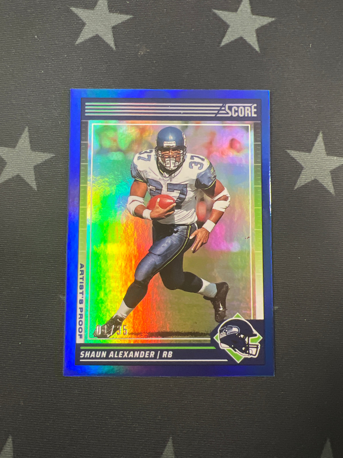 2024 Panini Score Shaun Alexander #261 Blue Artist&#39;s Proof /35