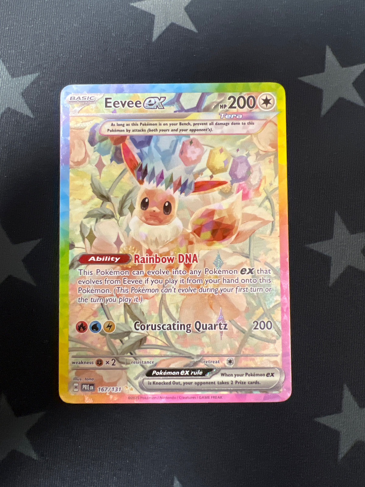 Eevee ex Pokemon Card (Prismatic Evolutions 167/131) Special Illustration Rare