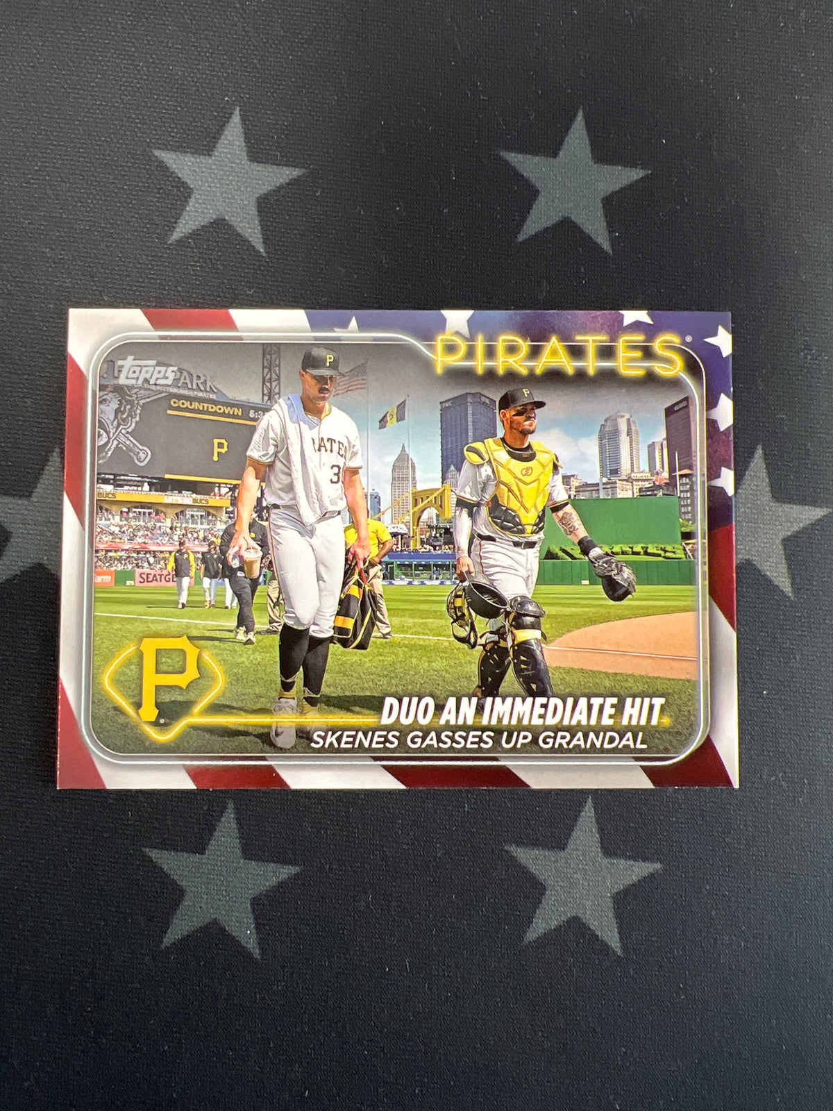 2024 Topps Update Paul Skenes &amp; Yasmani Grandal #US160 Independence Day /76