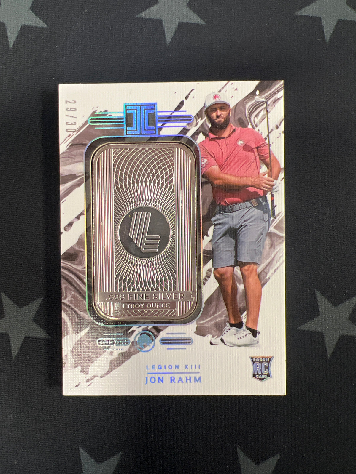 2024-25 Panini Impeccable Liv Golf Jon Rahm RC #SLL-JRM Silver Bar /30
