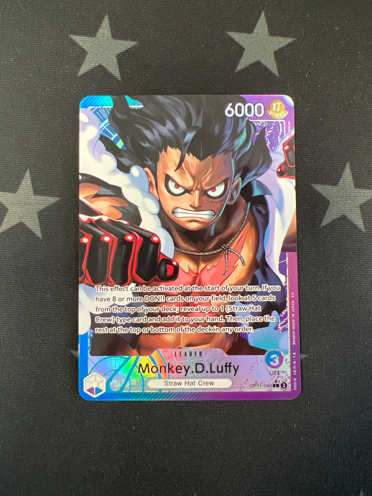 Monkey.D.Luffy (Alternate Art) A Fist of Divine Speed OP11-040 Leader