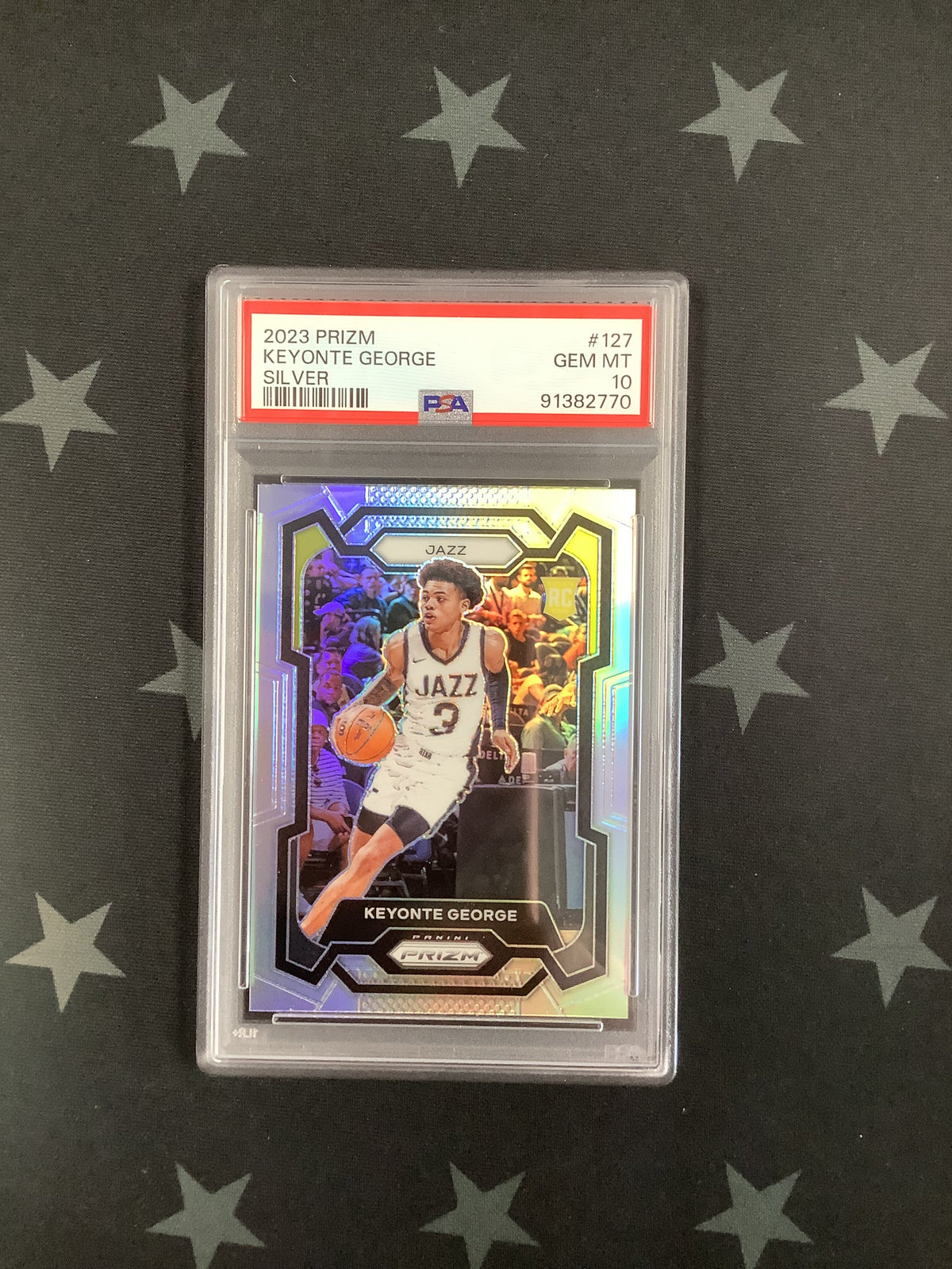 2023 PANINI PRIZM KEYONTE GEORGE SILVER ROOKIE PSA 10