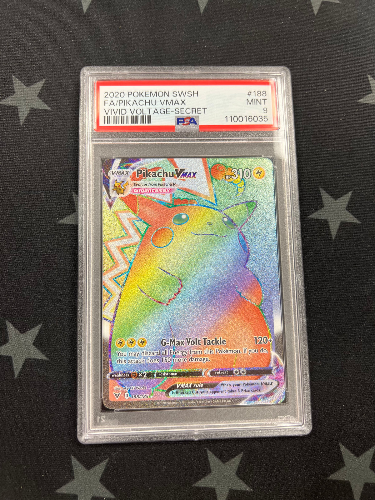 2020 Pokemon Pikachu VMAX 188/185 (SR) Vivid Voltage PSA 9 MINT