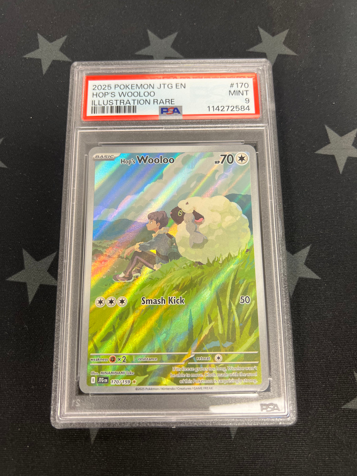 2025 Pokemon IR Hop&#39;s Wooloo 170/159  (JTG) PSA 9 MINT (Copy)