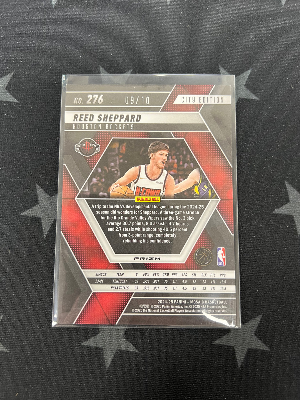 2024/25 Panini Mosaic City Edition Reed Sheppard /10 (RC)