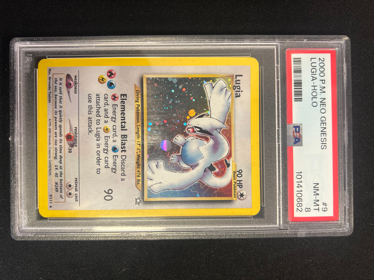 2000 P.M. NEO GENESIS LUGIA-HOLO #9 PSA 8