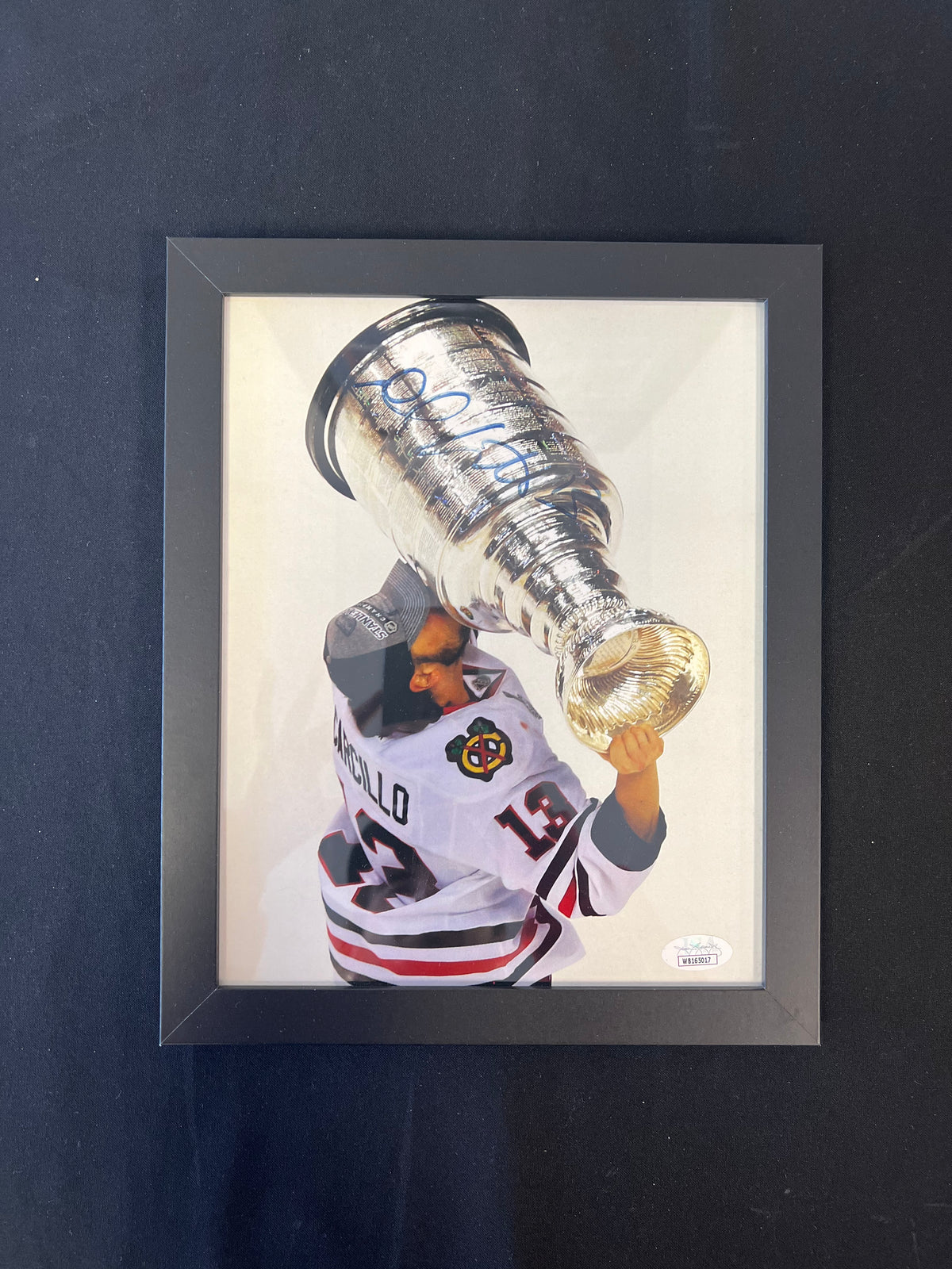 Daniel Carcillo Autographed 8 x 10 Photo JSA COA Holding Cup