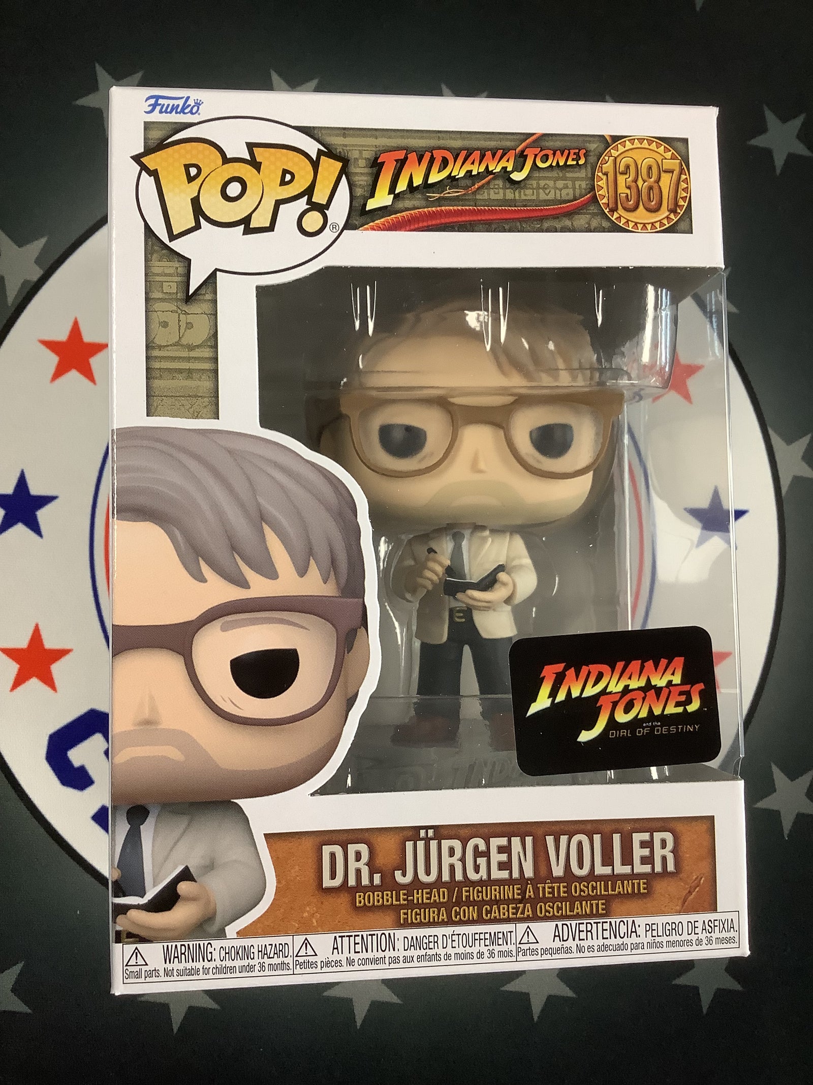 DR. Jurgen Voller Funko Pop Indiana Jones and the Dial of Destiny 1387 W/ Protector
