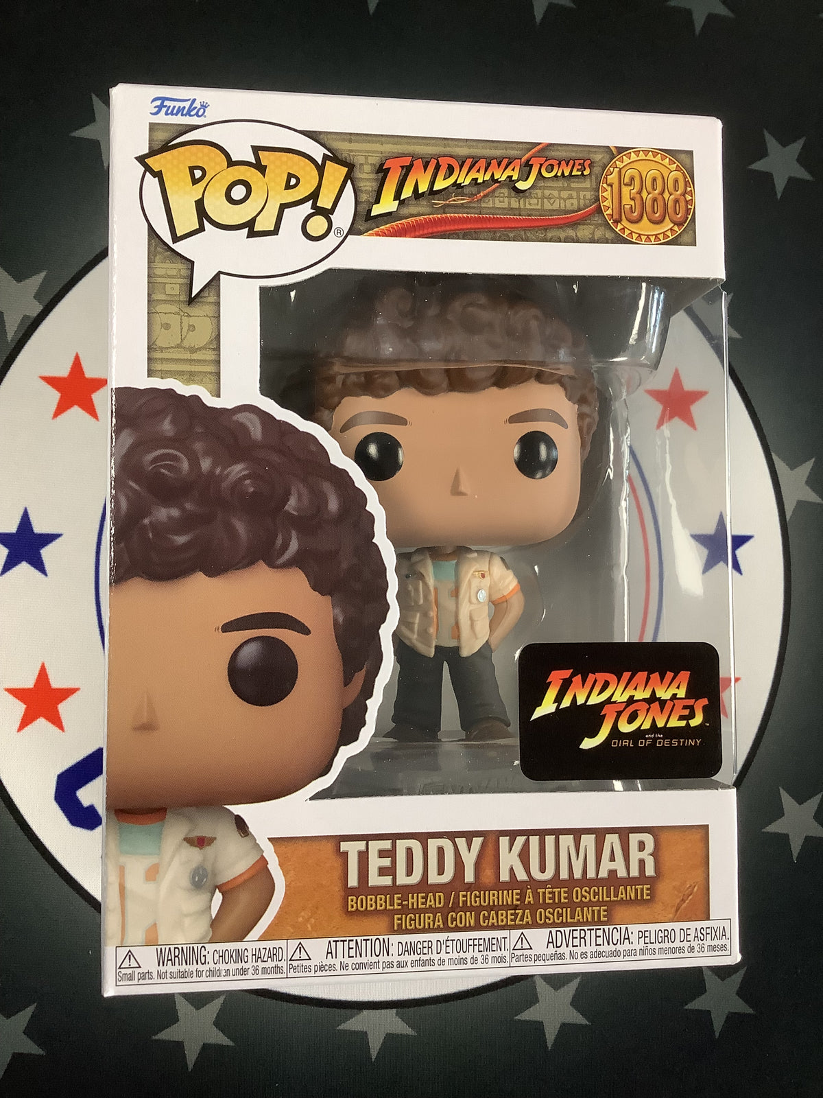 Teddy Kumar Funko Pop Indiana Jones and the Dial of Destiny 1388 W/ Protector