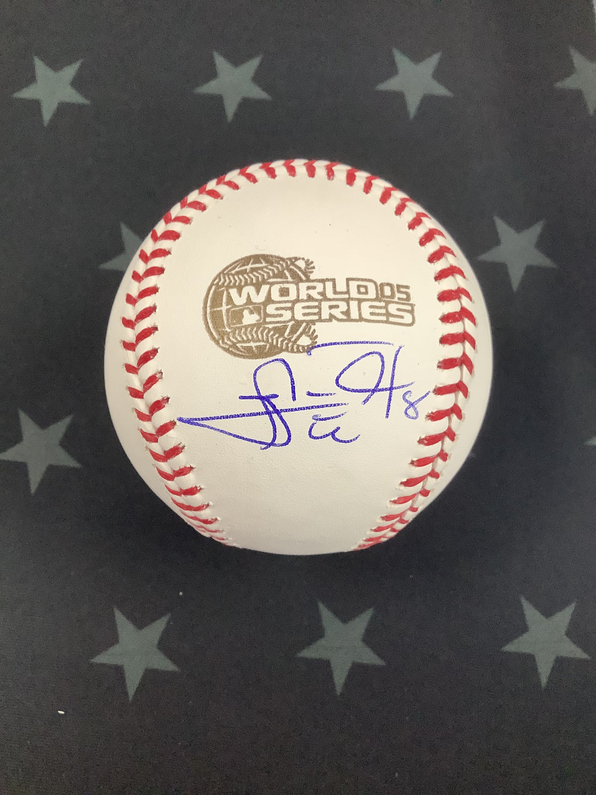 Carl Everett Autographed 2005 White Sox World Series Baseball JSA COA