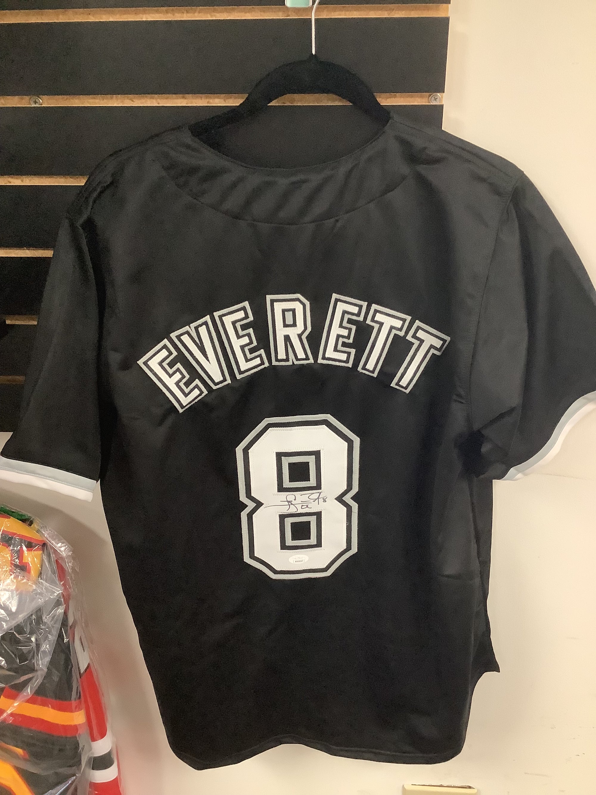 Carl Everett Autographed Baseball Jersey JSA COA