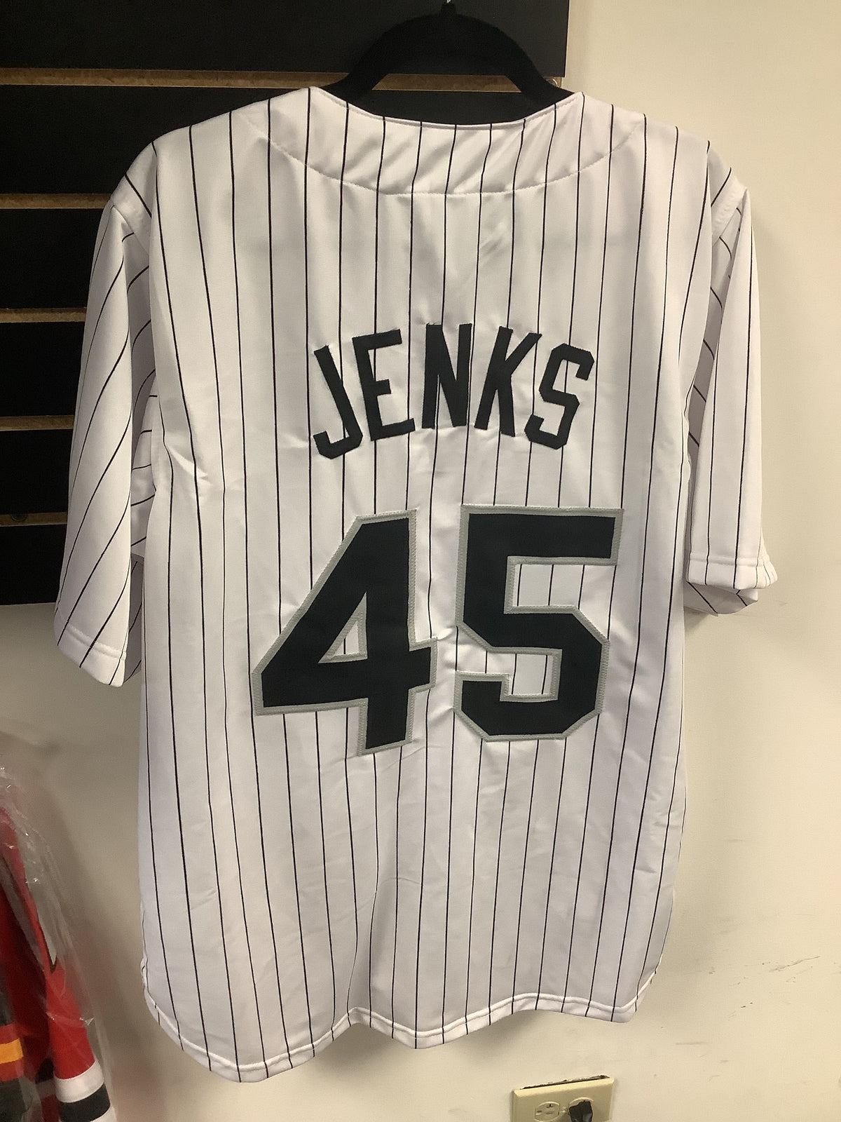 Bobby Jenks Custom Pinstripe Baseball Jersey