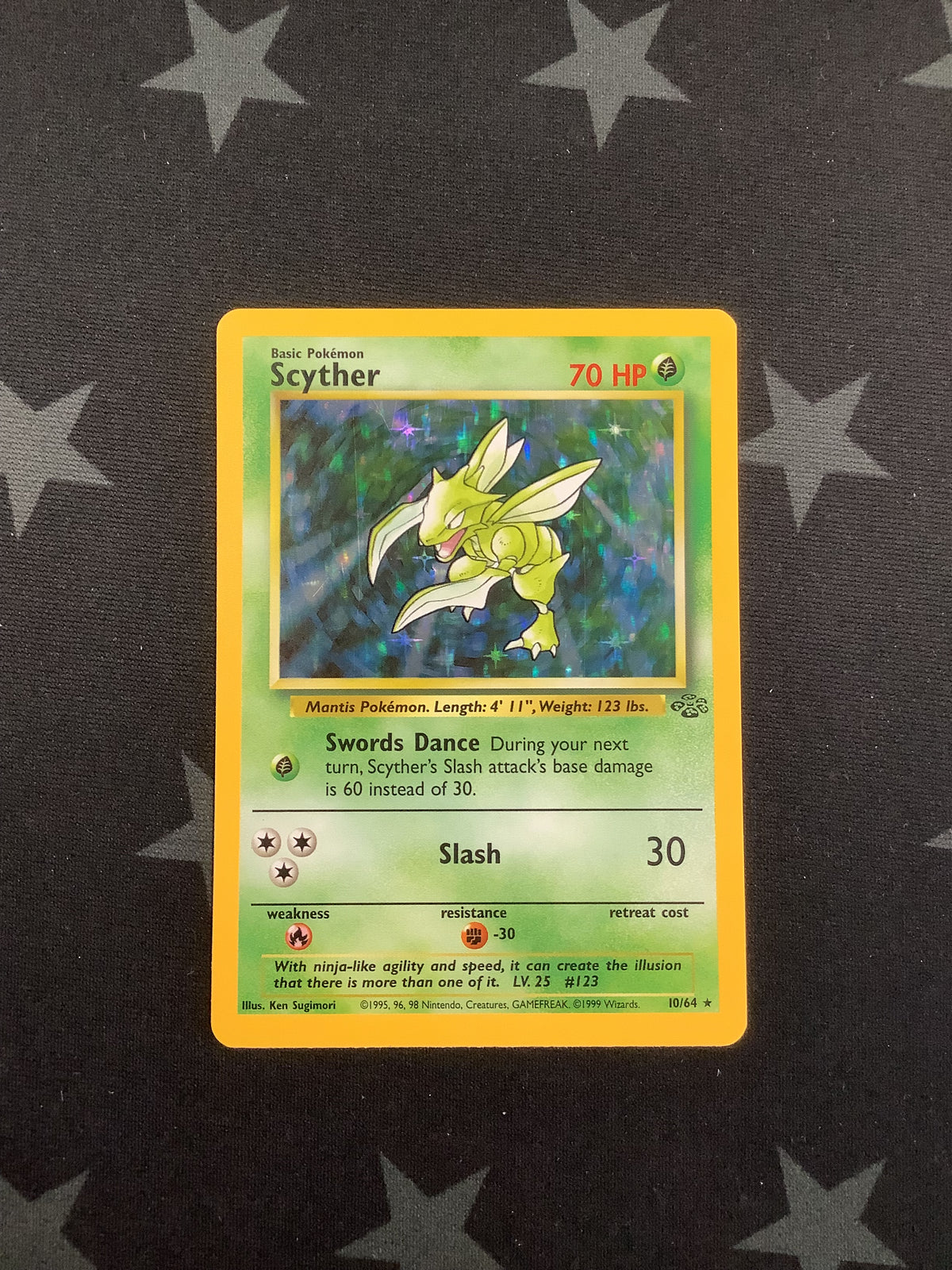 1999 POKEMON SCYTHER HOLO RARE JUNGLE SET 10/64