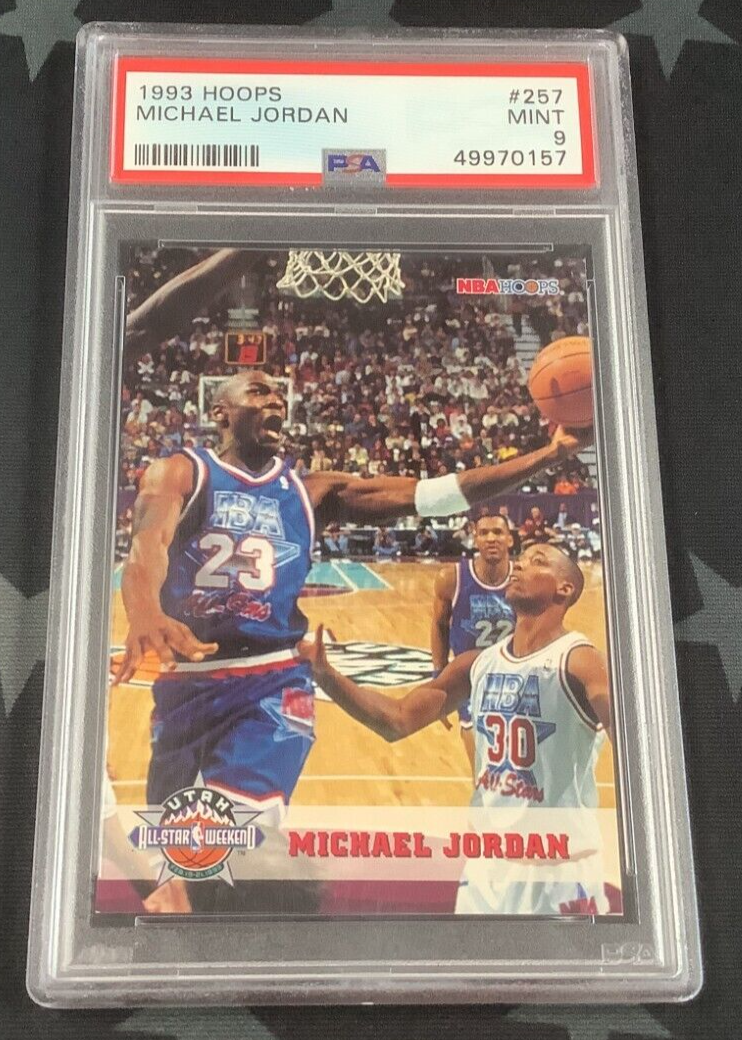 1993 MICHAEL JORDAN NBA HOOPS BASKETBALL #257 PSA 9 CHICAGO BULLS