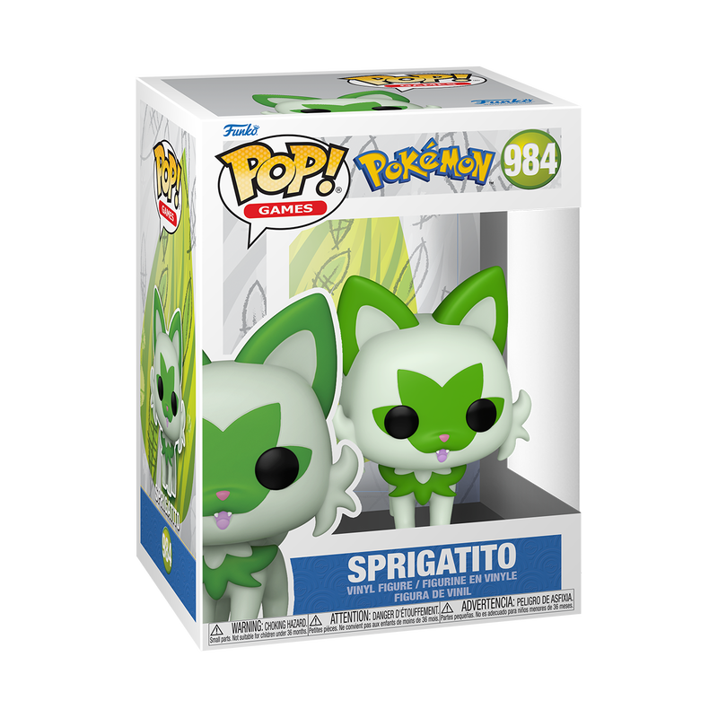 SPRIGATITO Funko Pop Pokemon 984 W/ Protector