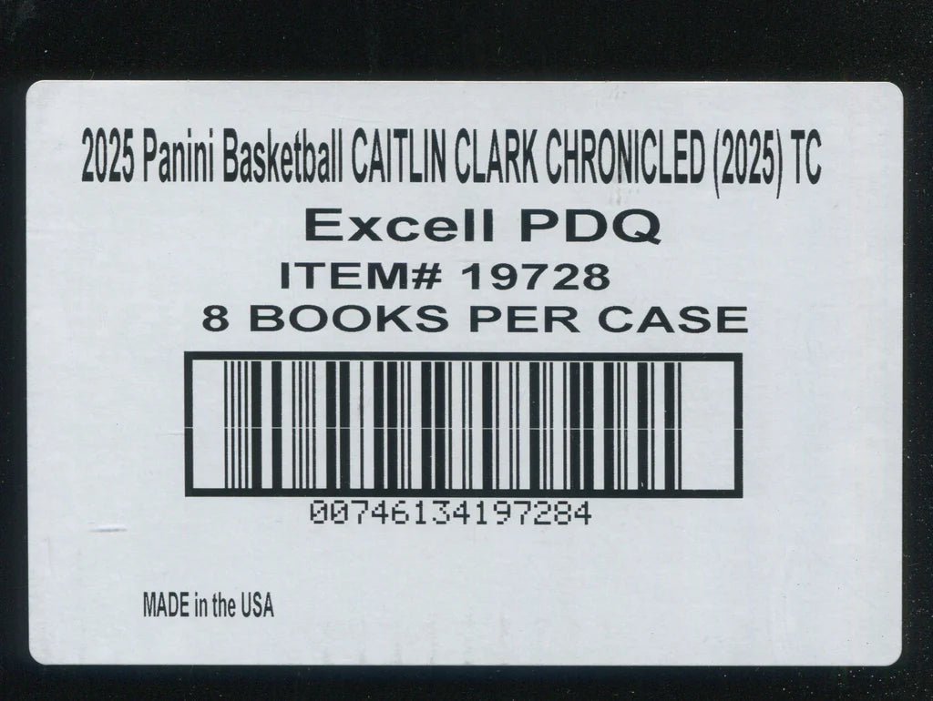 2025 Panini Caitlin Clark Chronicled Basketball Trading Card Collection and Keepsake Case