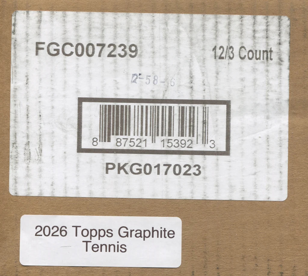 2026 Topps Graphite Tennis Hobby 12-Box Case