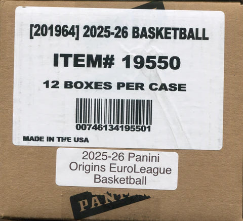 2025/26 Panini Origins EuroLeague Basketball Hobby 12-Box Case