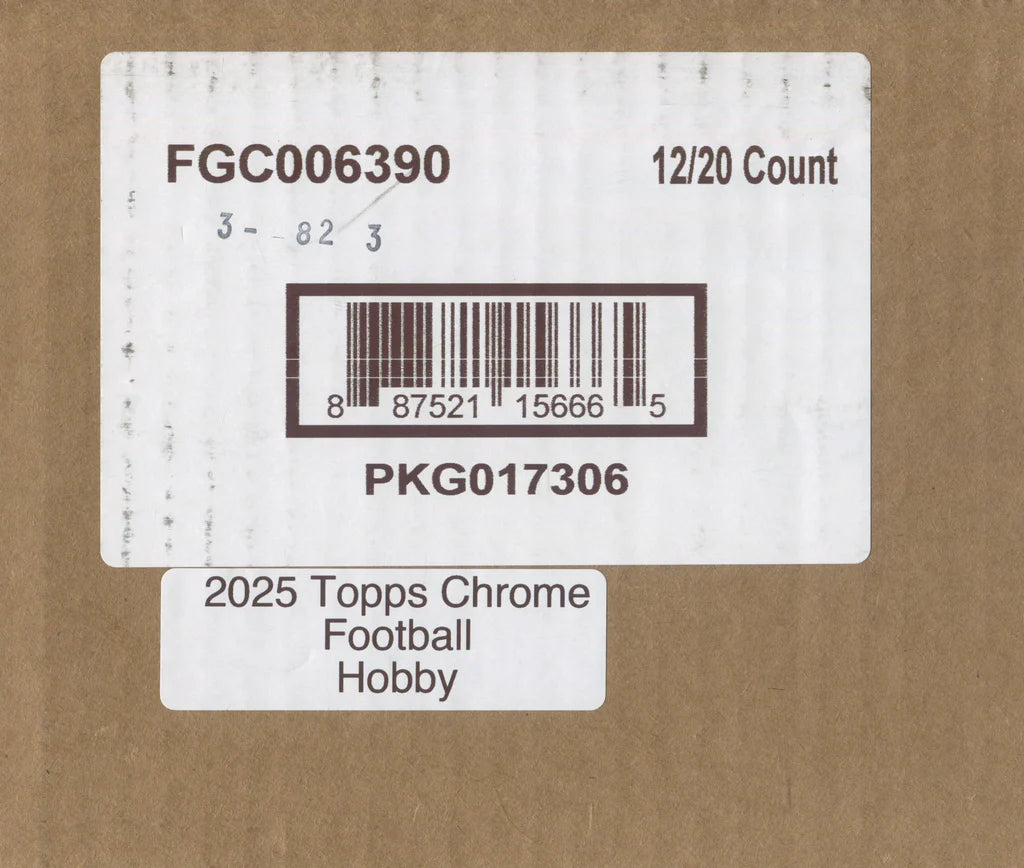 2025 Topps Chrome Football Hobby 12-Box Case