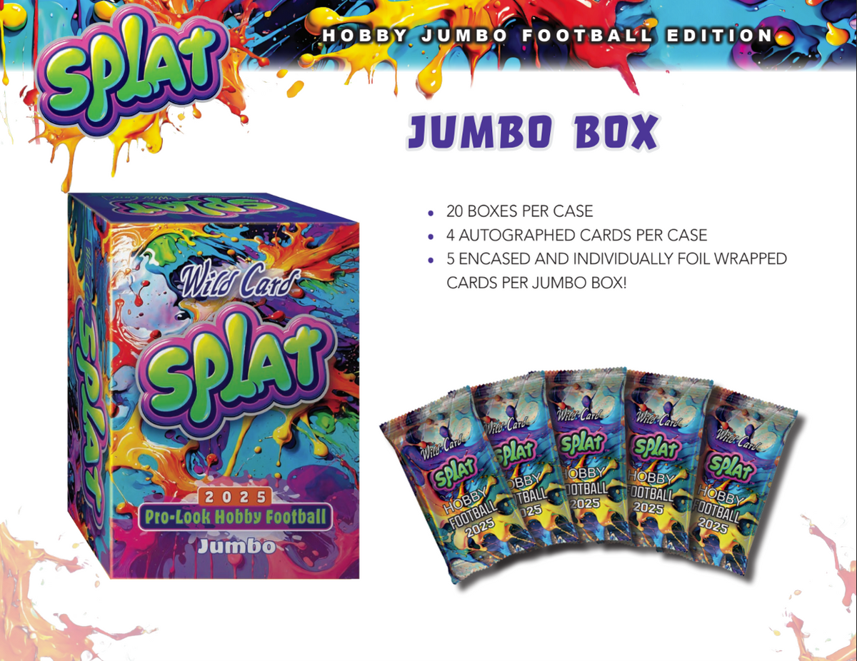 2025 Wild Card Splat Football Hobby Jumbo 20 Box Case