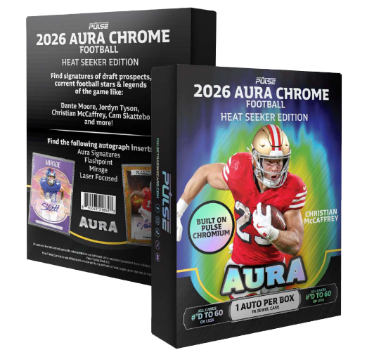2026 Pulse Aura Chrome Football Heat Seeker 24 Box Case *PRESALE*