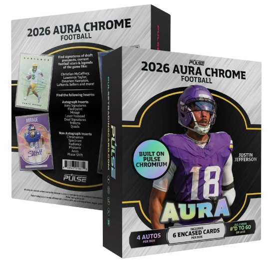 2026 Pulse Aura Chrome Football Hobby 10 Box Case *PRESALE*