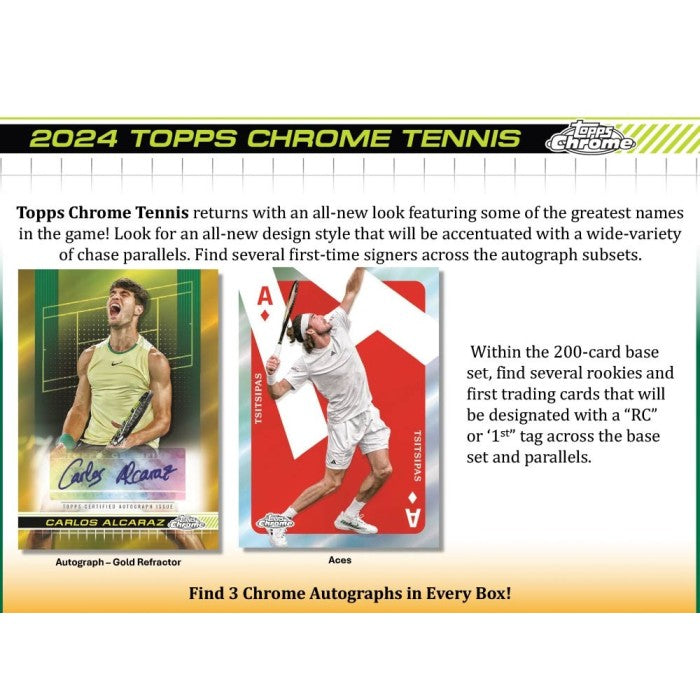 2024 Topps Chrome Tennis 12 Hobby Box Case