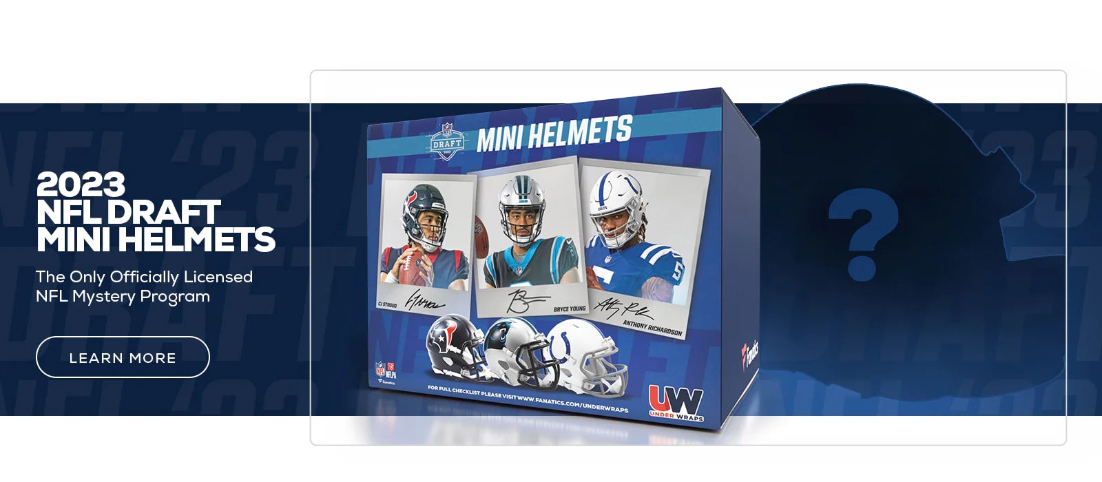 2023 Fanatics Under Wraps NFL Draft Autographed Mini Football Helmet