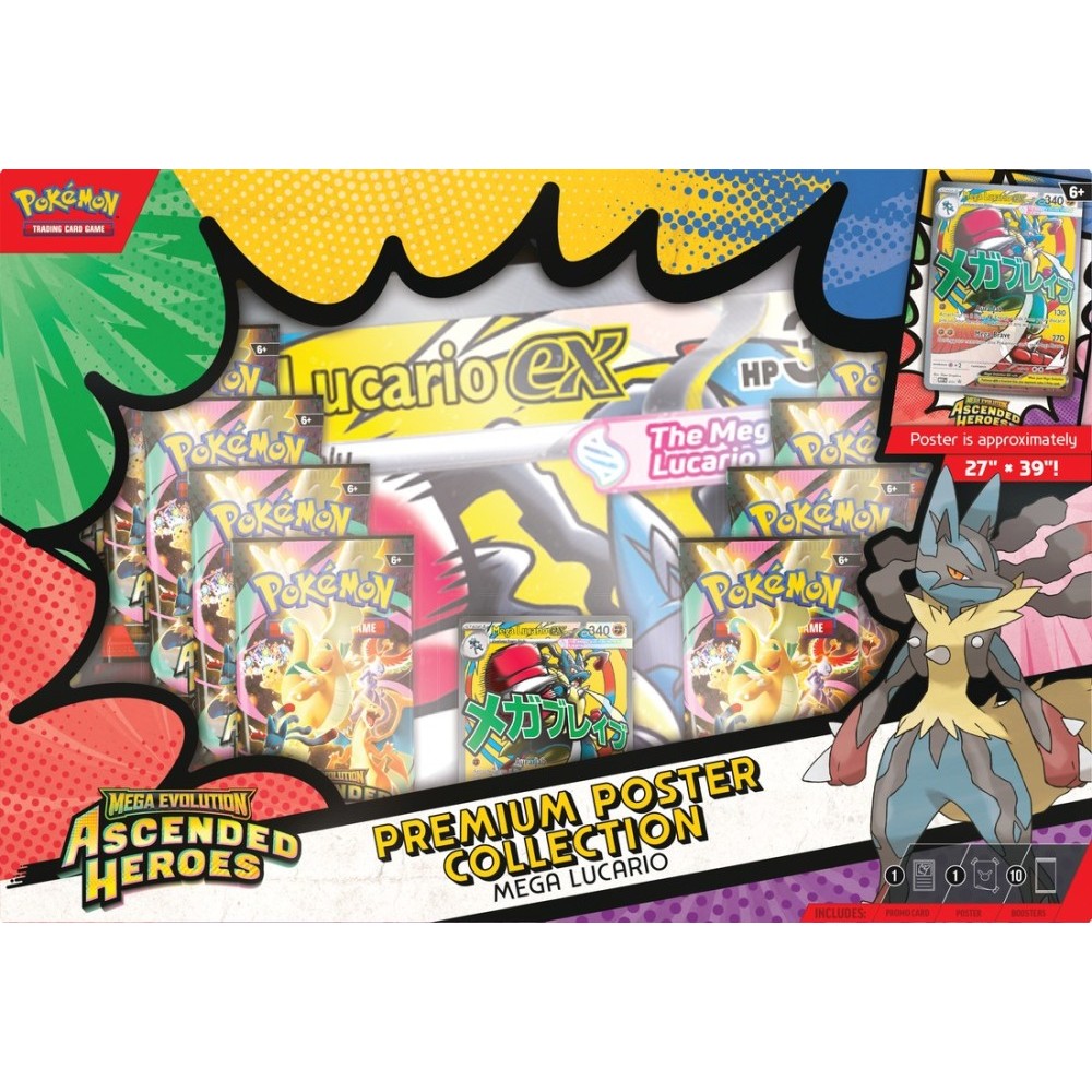 Pokemon Ascended Heroes Premium Poster Collection Box (Lucario or Gardevoir) *Presale*
