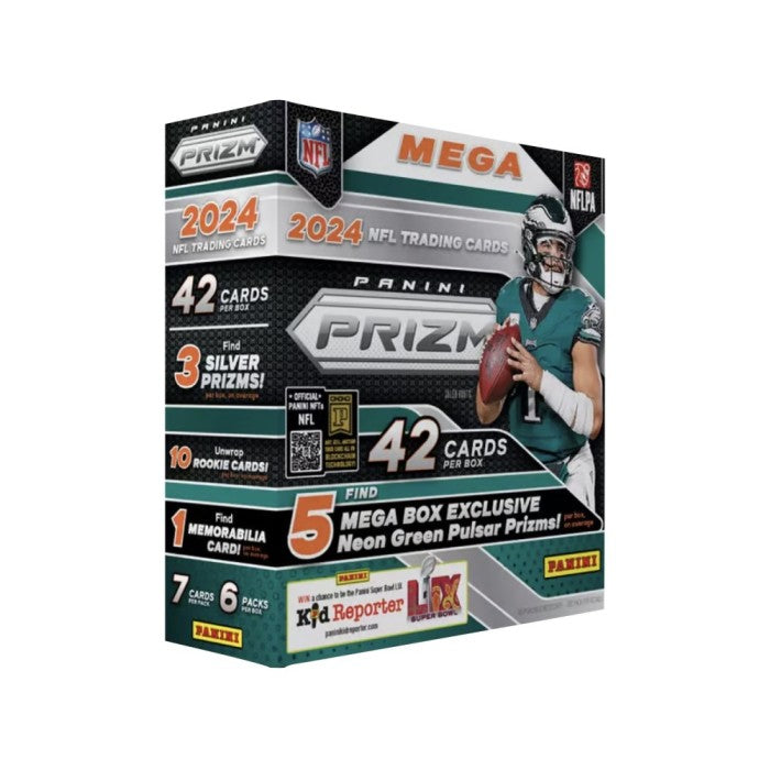 2024 Panini Prizm Football Mega Box (Neon Green Pulsar Prizms)