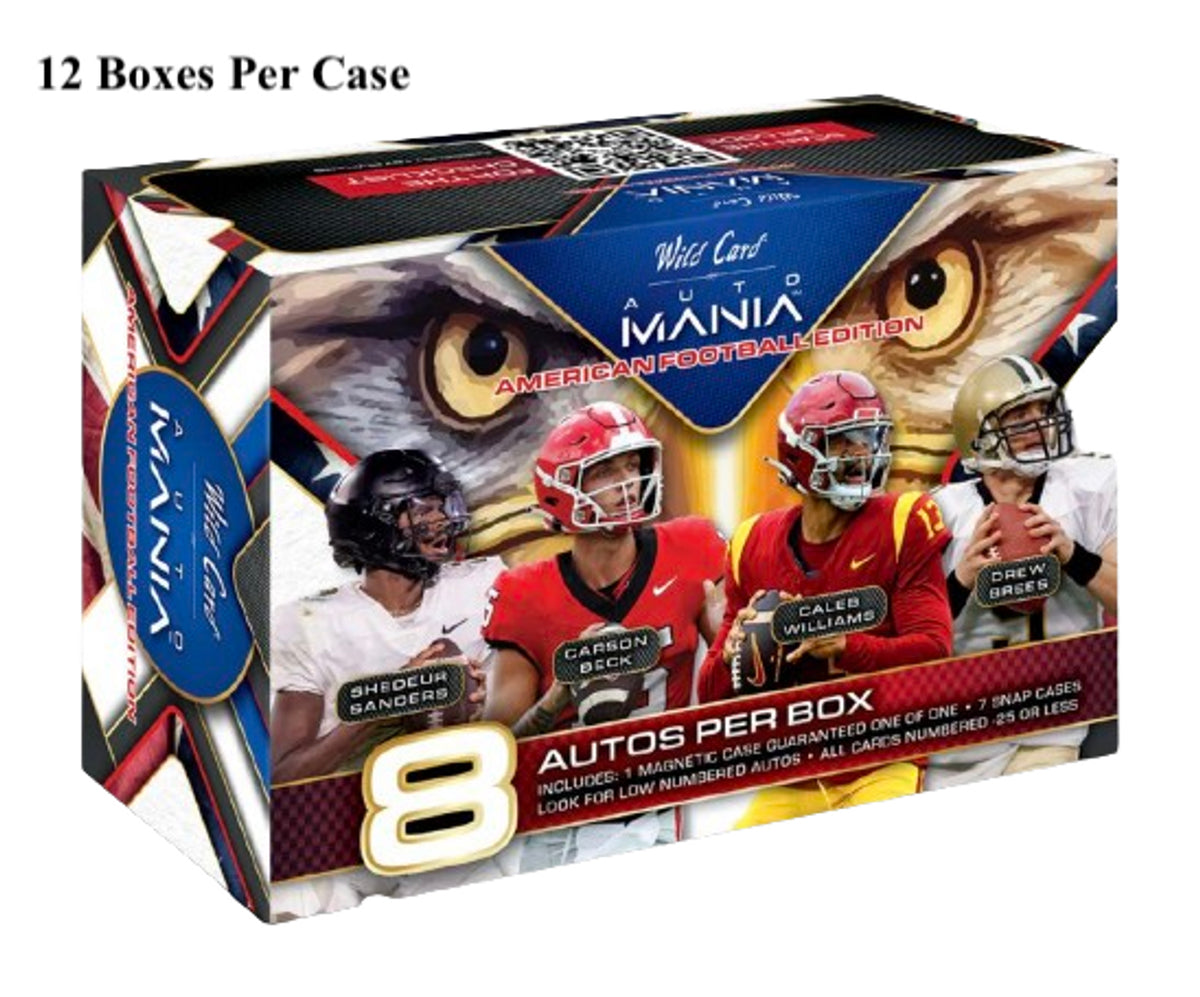 2024 Wild Card Auto Mania American Football Hobby 12 Box Case