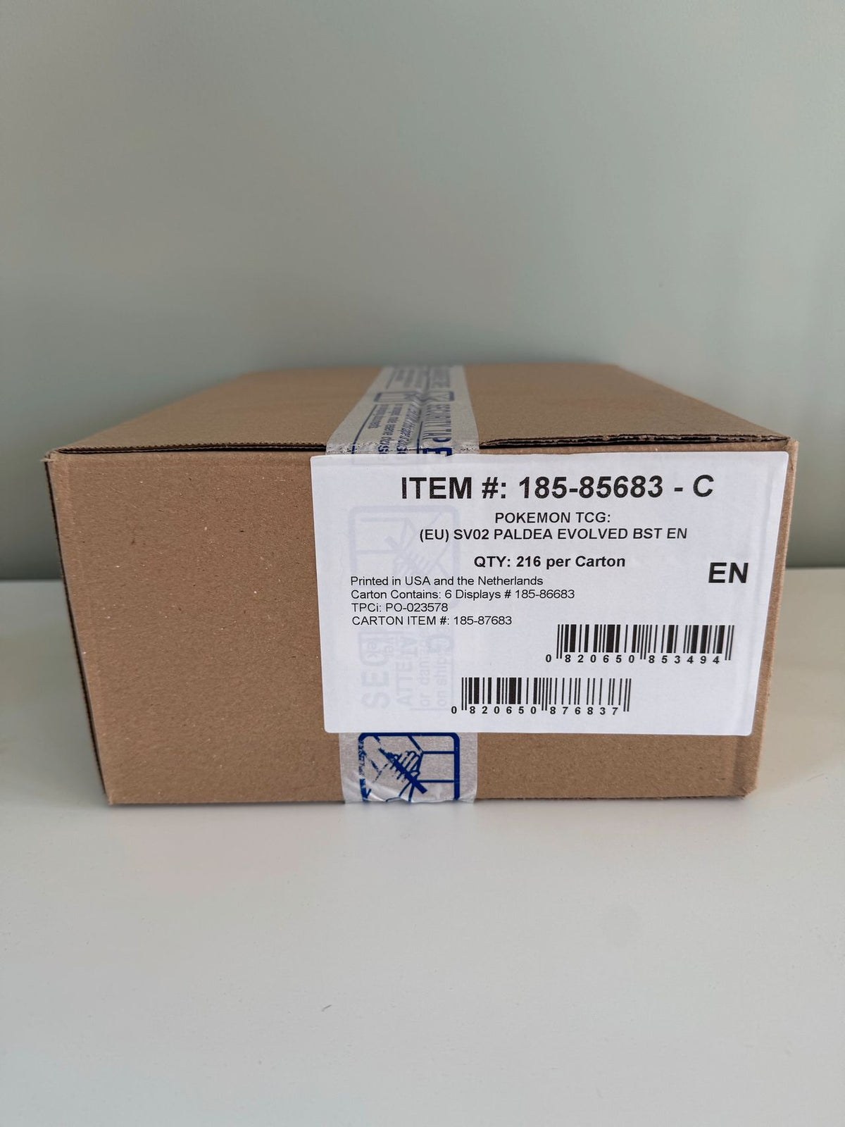 Pokemon Paldea Evolved Booster 6 Box EU Case