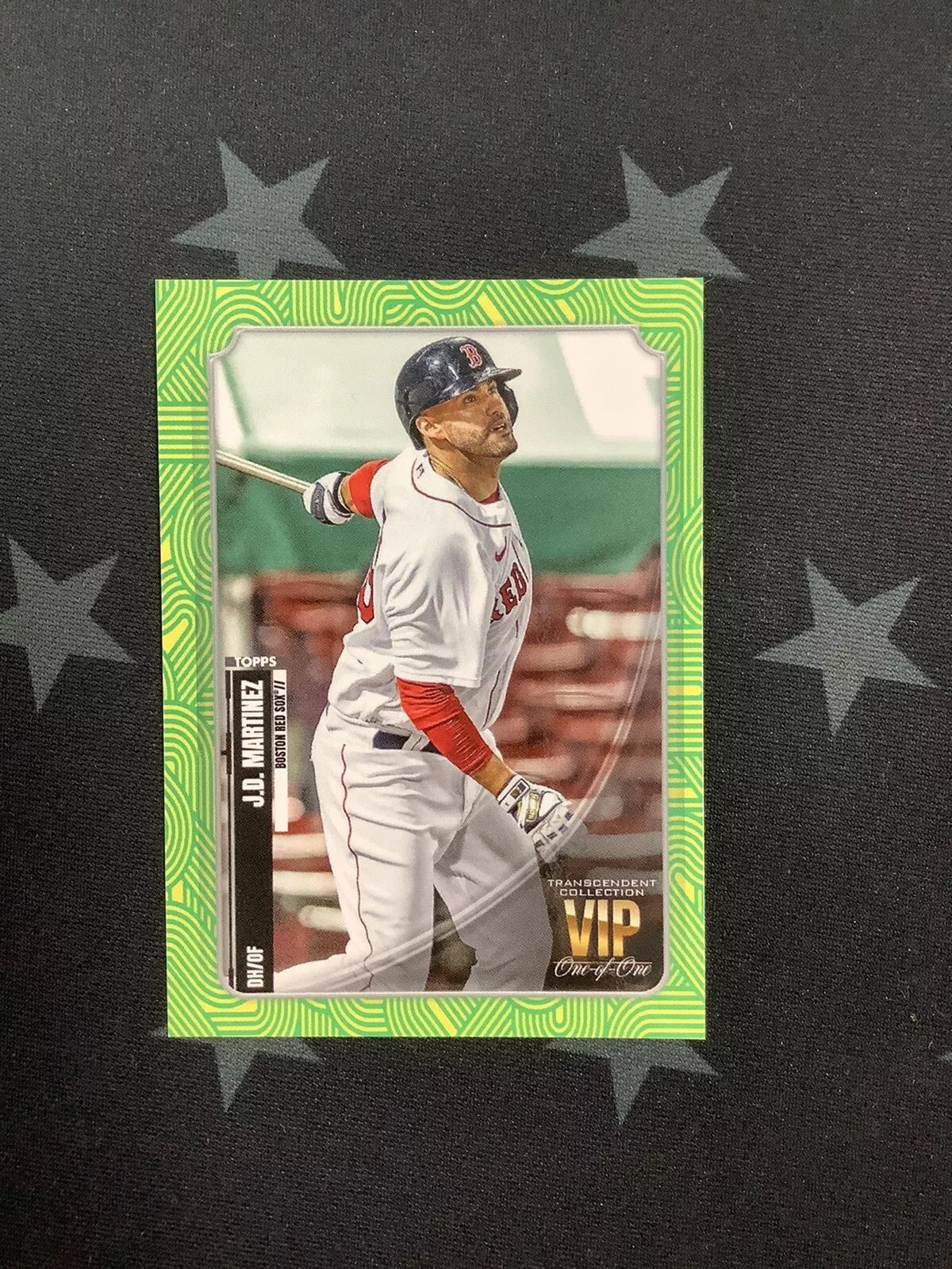 2021 TOPPS TRANSCENDENT VIP PARTY EXCLUSIVE 1/1 J.D. MARTINEZ BOSTON RED SOX