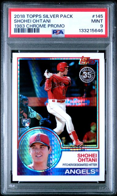 2018 Topps Silver Pack Shohei Ohtani 1983 Chrome Promo #145 RC PSA 9