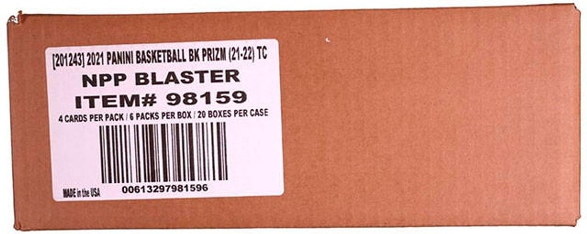 2021-22 Panini Prizm Basketball Blaster 20 Box Case