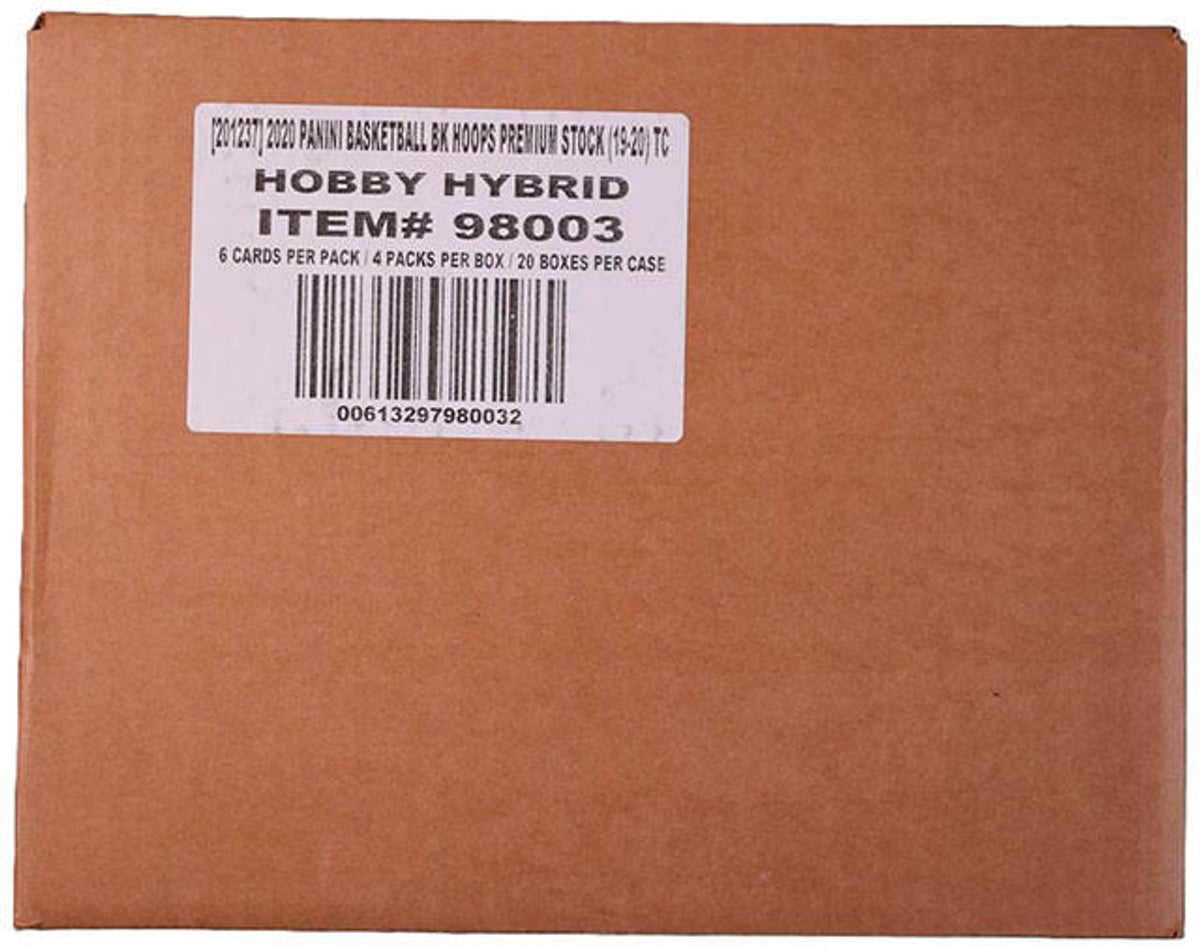 2019-20 Panini Hoops Premium Stock Basketball Hobby H2 Hybrid 20 Box Case