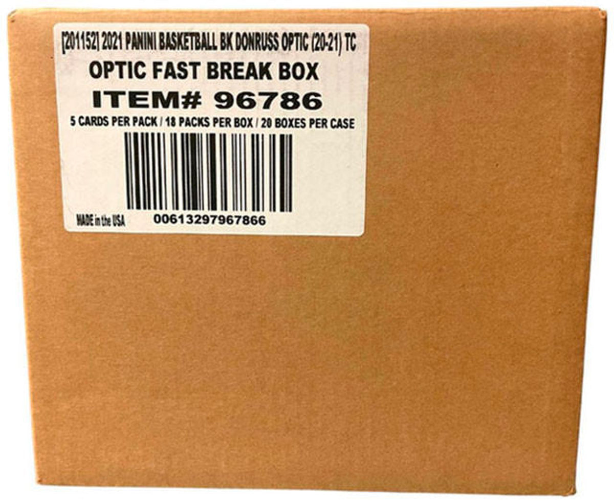 2020-21 Panini Donruss Optic Basketball Fast Break 20 Box Case