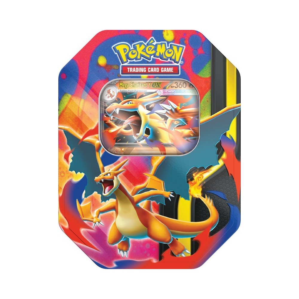 Pokemon Mega Charizard 6 Tin Case