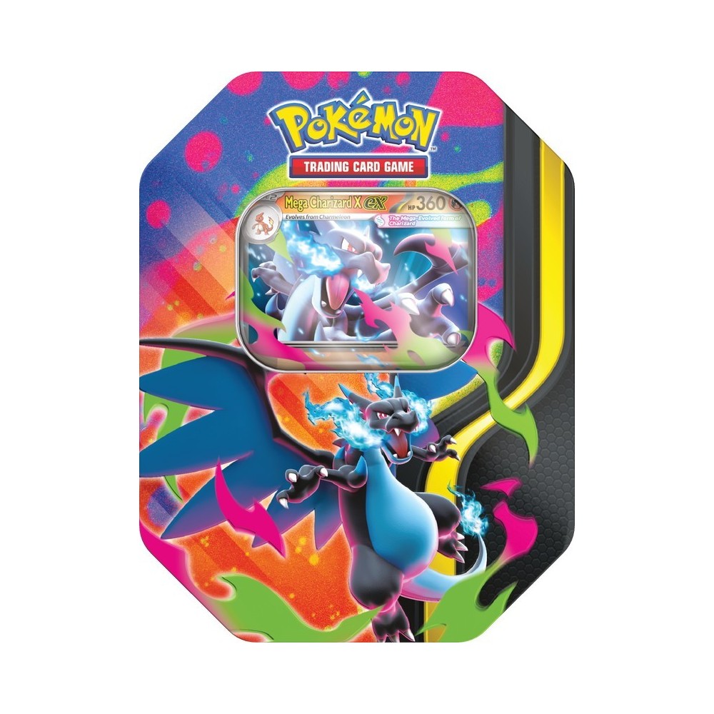 Pokemon Mega Charizard 6 Tin Case
