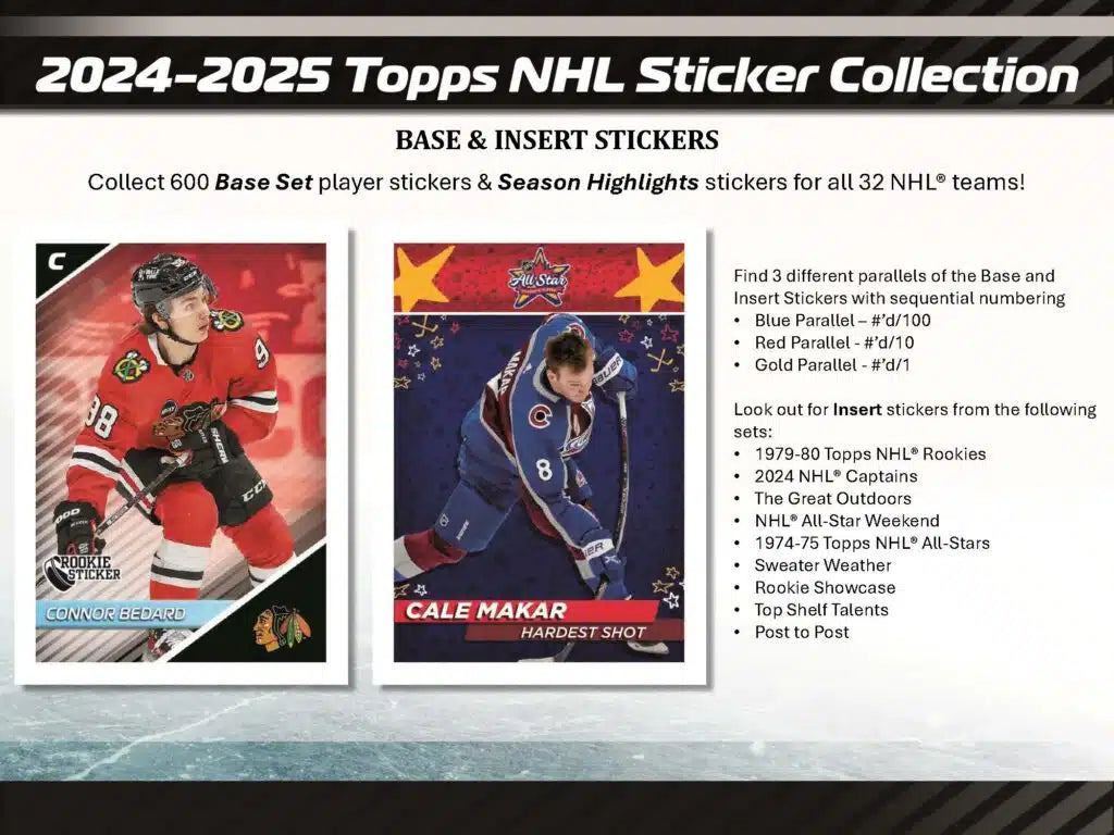 2024/25 Topps NHL Sticker Collection Box