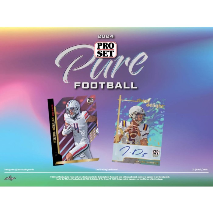 2024 Pro Set Pure Football Hobby Box *PRESALE*