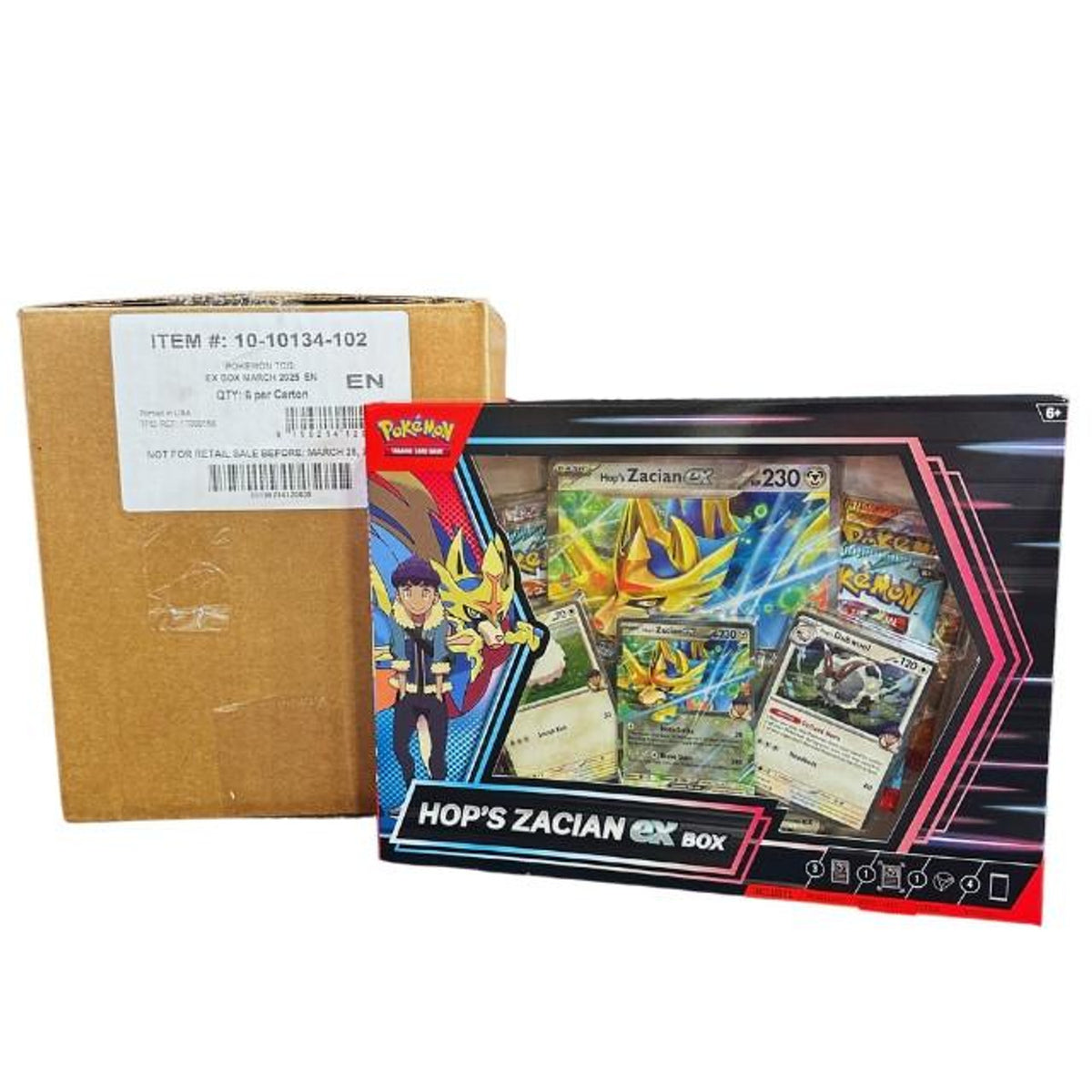 Pokemon Hop&#39;s Zacian ex 6 Box Case