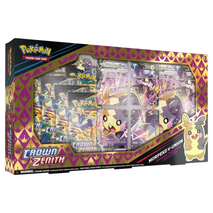 Pokemon Crown Zenith Morpeko V-Union Premium Treasures Collection 6 Box Case