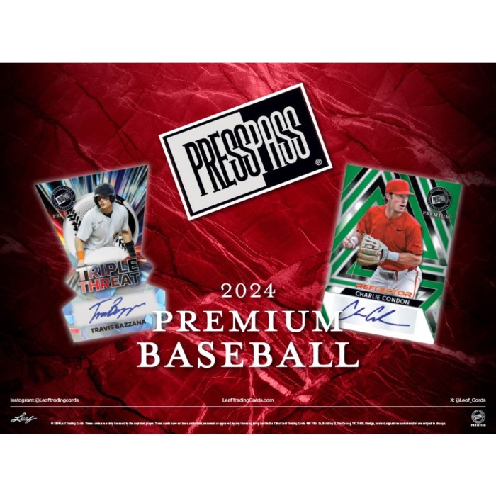 2024 PRESS PASS PREMIUM Basball Hobby Box *Presale*