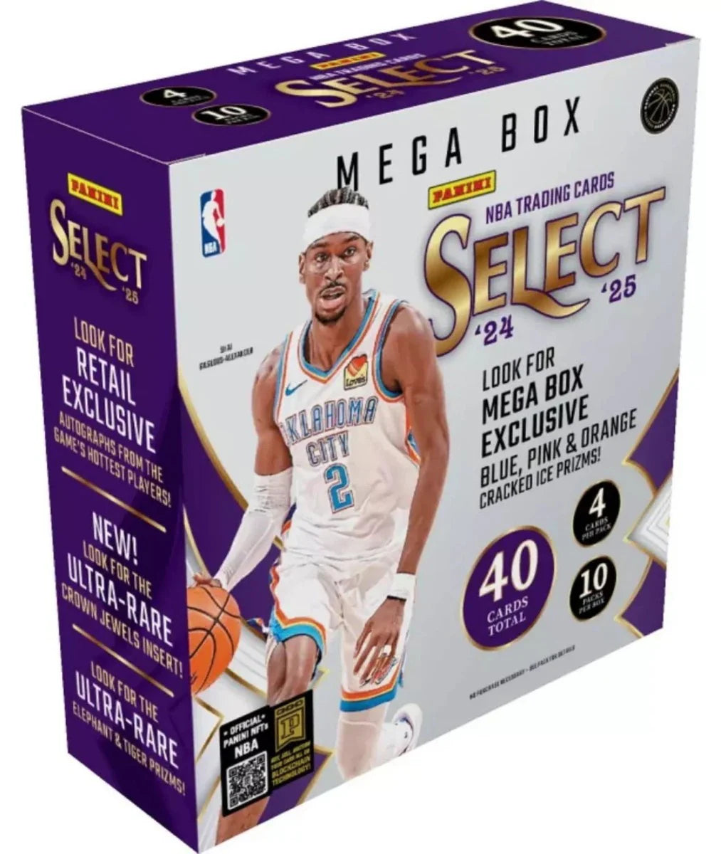 2024/25 Panini Select Basketball Mega Box (Blue, Pink & Orange Cracked Ice!)